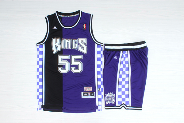 NBA Sacramento Kings #55 Williams Purple Jersey Suit