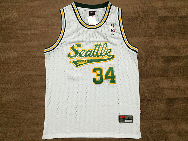 2015 NBA Seattle Supersonics #34 Allen White Jersey