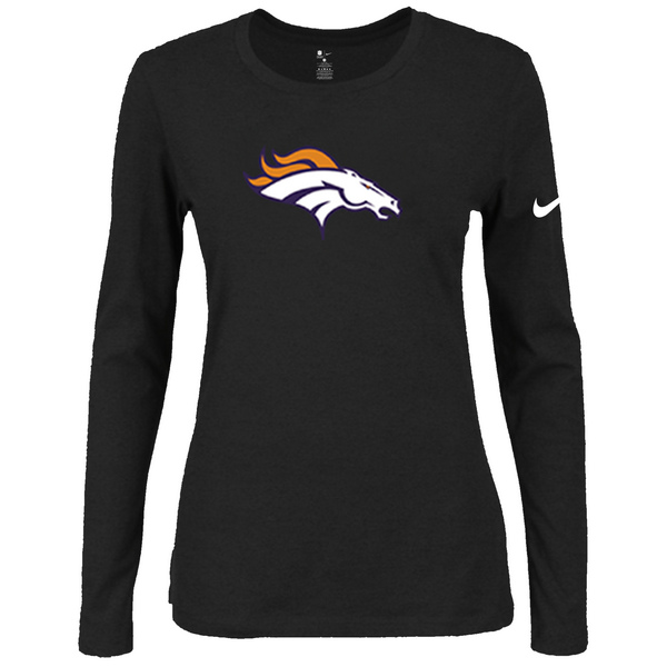 Nike Denver Broncos Womens Of The City Long Sleeve Tri-Blend T-Shirt - Black
