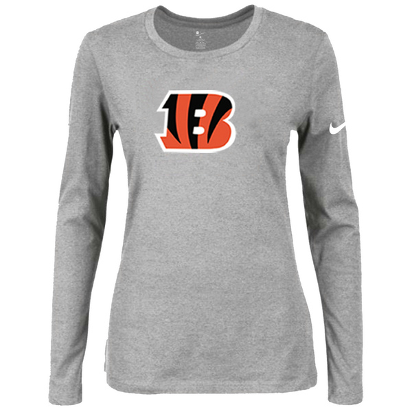 Nike Cincinnati Bengals Womens Of The City Long Sleeve Tri-Blend T-Shirt - L.Grey