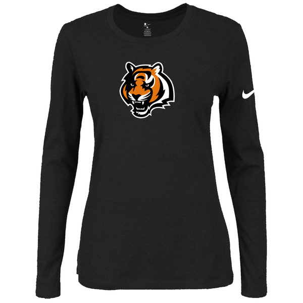 Nike Cincinnati Bengals Womens Of The City Long Sleeve Tri-Blend T-Shirt - Black 2