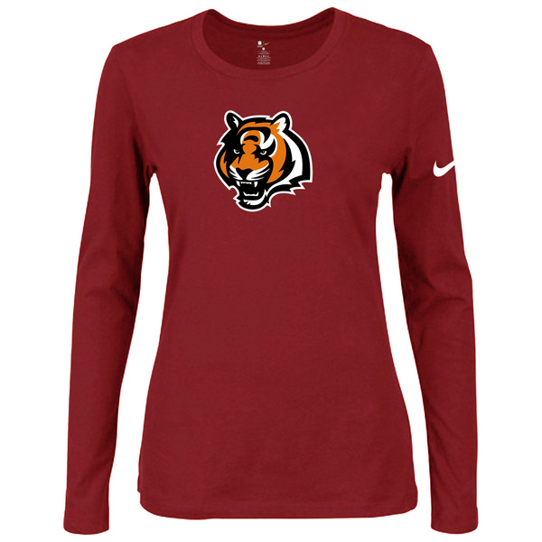 Nike Cincinnati Bengals Womens Of The City Long Sleeve Tri-Blend T-Shirt - Red 2