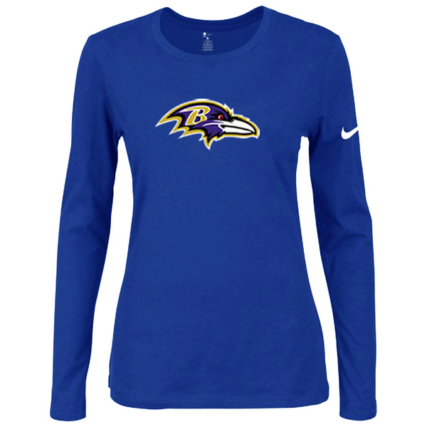 Nike Baltimore Ravens Womens Of The City Long Sleeve Tri-Blend T-Shirt - Blue