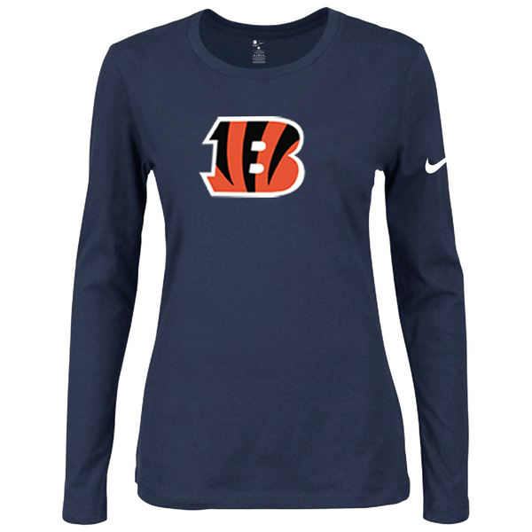 Nike Cincinnati Bengals Womens Of The City Long Sleeve Tri-Blend T-Shirt - D.Blue