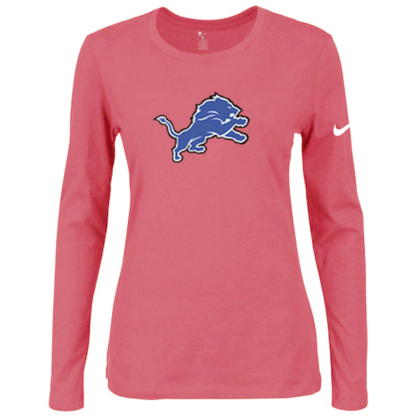 Nike Detroit Lions Womens Of The City Long Sleeve Tri-Blend T-Shirt - Pink