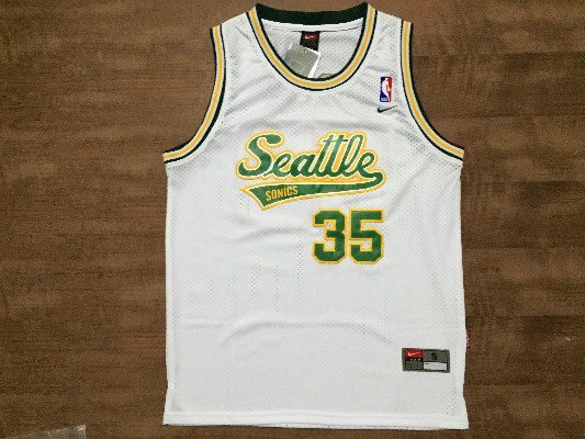 2015 NBA Seattle Supersonics #35 Durant White Jersey