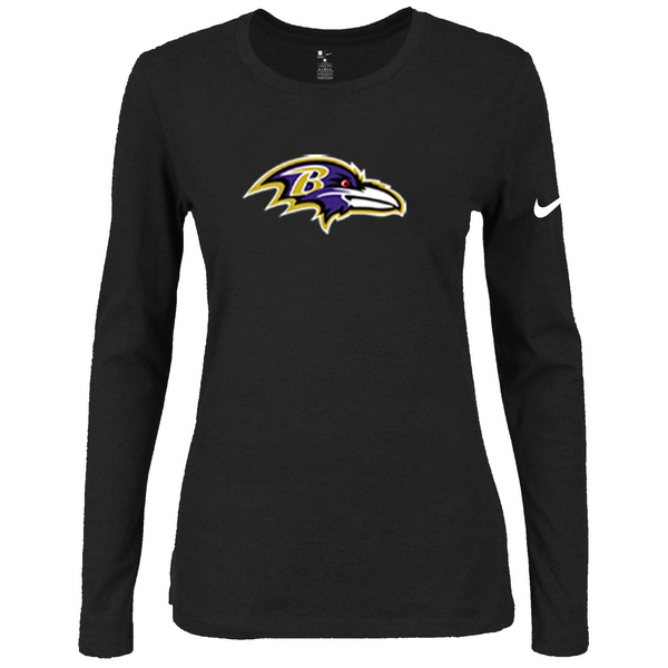 Nike Baltimore Ravens Womens Of The City Long Sleeve Tri-Blend T-Shirt - Black