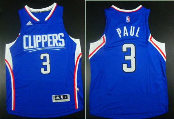 2015 NBA Los Angeles Clippers #3 Paul Blue Jersey