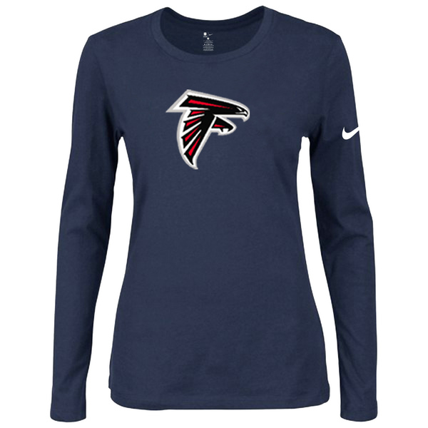 Nike Atlanta Falcons Womens Of The City Long Sleeve Tri-Blend T-Shirt - D.Blue