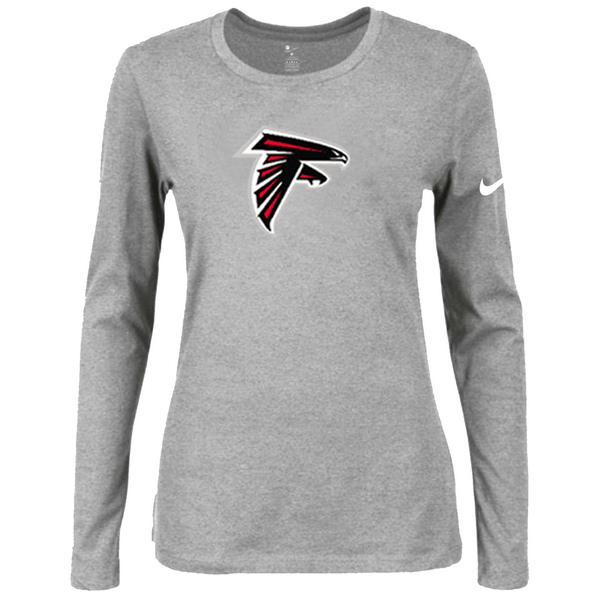 Nike Atlanta Falcons Womens Of The City Long Sleeve Tri-Blend T-Shirt - L.Grey