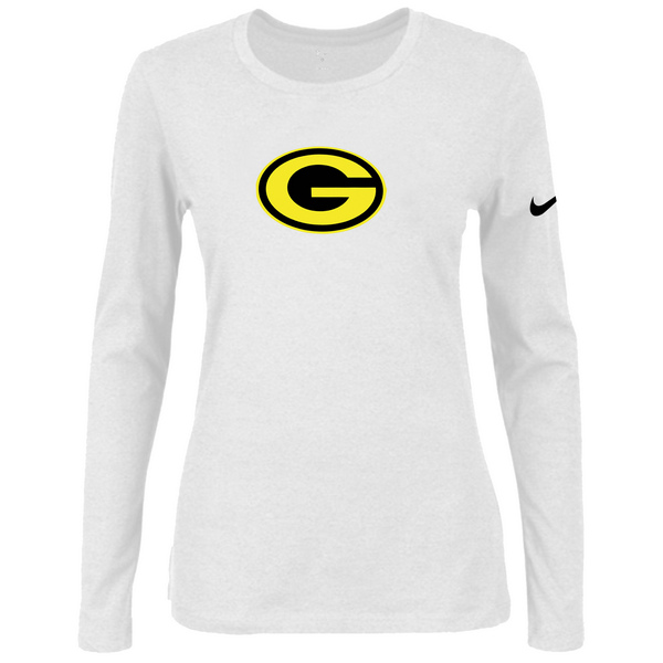 Nike Green Bay Packers Womens Of The City Long Sleeve Tri-Blend T-Shirt - White 2