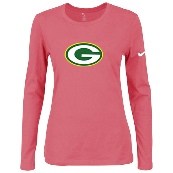 Nike Green Bay Packers Womens Of The City Long Sleeve Tri-Blend T-Shirt - Pink