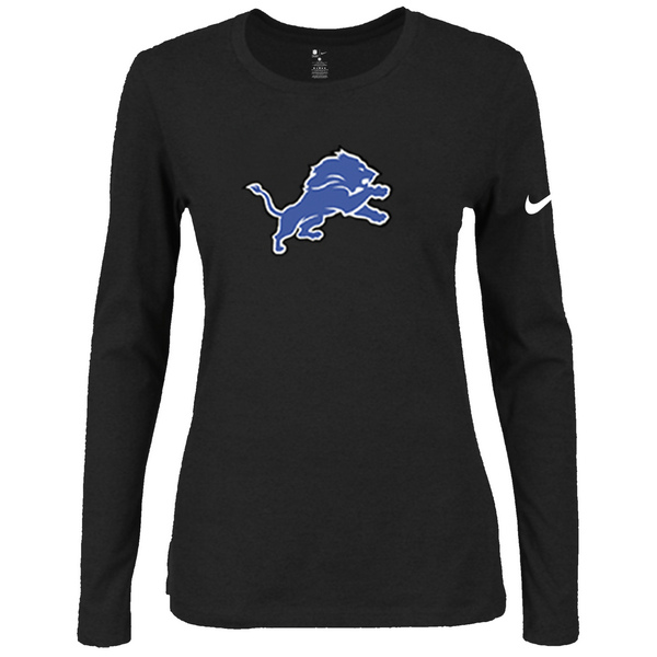 Nike Detroit Lions Womens Of The City Long Sleeve Tri-Blend T-Shirt - Black