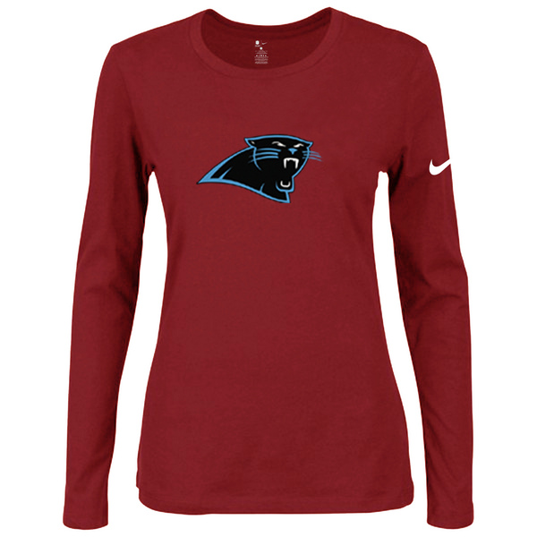 Nike Carolina Panthers Womens Of The City Long Sleeve Tri-Blend T-Shirt - Red