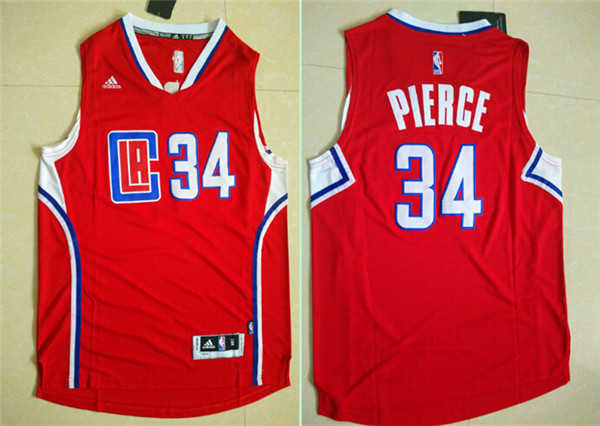 2015 NBA Los Angeles Clippers #34 Pierce Red Jersey