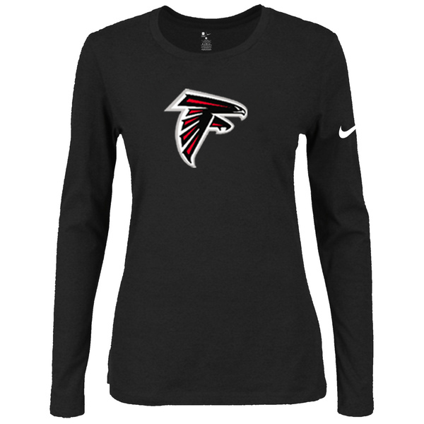 Nike Atlanta Falcons Womens Of The City Long Sleeve Tri-Blend T-Shirt - Black