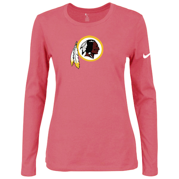 Nike Washington Redskins Womens Of The City Long Sleeve Tri-Blend T-Shirt - Pink