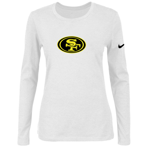 Nike San Francisco 49ers Womens Of The City Long Sleeve Tri-Blend T-Shirt - White 2