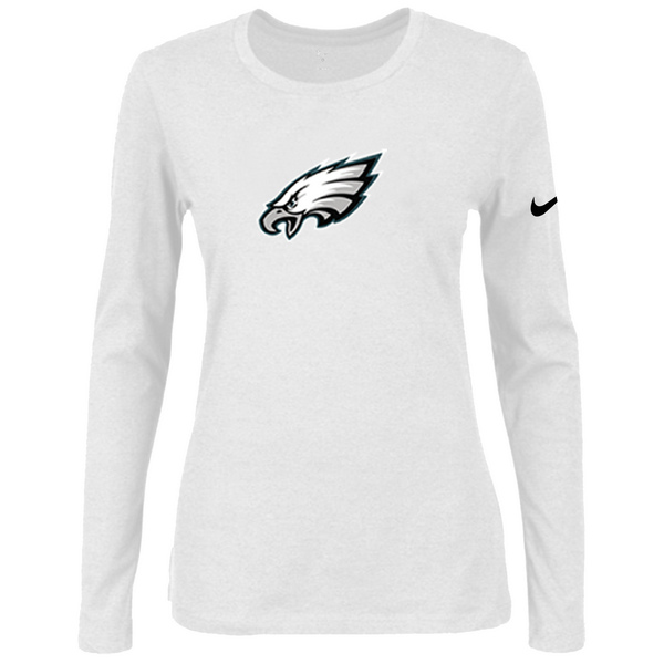 Nike Philadelphia Eagles Womens Of The City Long Sleeve Tri-Blend T-Shirt - White