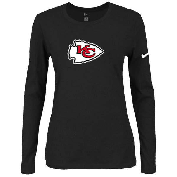 Nike Kansas City Chiefs Womens Of The City Long Sleeve Tri-Blend T-Shirt - Black