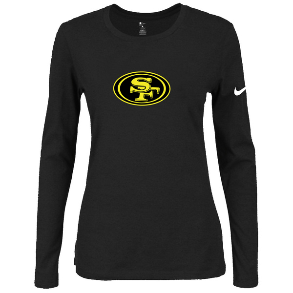 Nike San Francisco 49ers Womens Of The City Long Sleeve Tri-Blend T-Shirt - Black 2