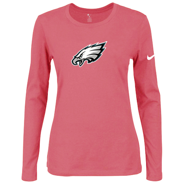 Nike Philadelphia Eagles Womens Of The City Long Sleeve Tri-Blend T-Shirt - Pink