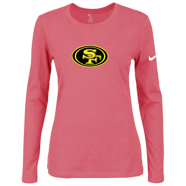 Nike San Francisco 49ers Womens Of The City Long Sleeve Tri-Blend T-Shirt - Pink 2