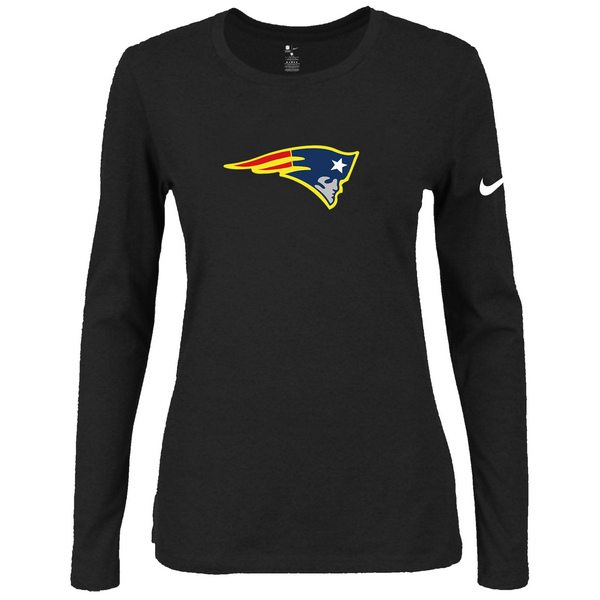 Nike New England Patriots Womens Of The City Long Sleeve Tri-Blend T-Shirt - Black 2