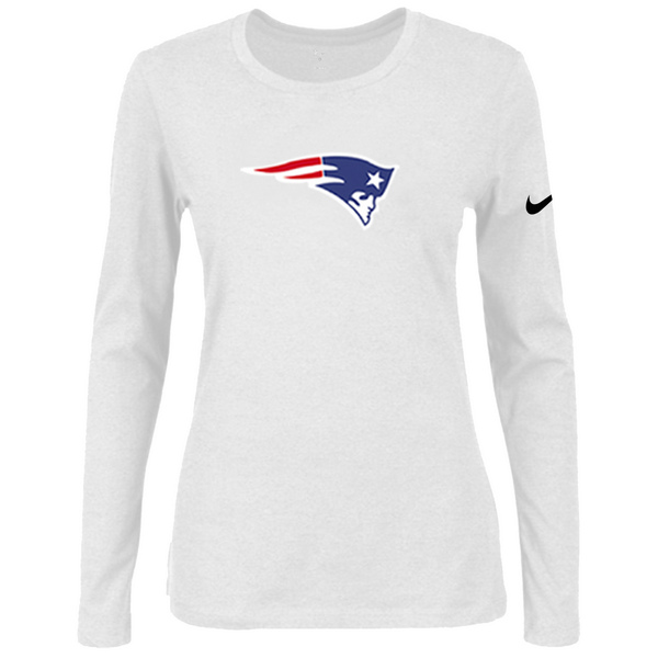 Nike New England Patriots Womens Of The City Long Sleeve Tri-Blend T-Shirt - White