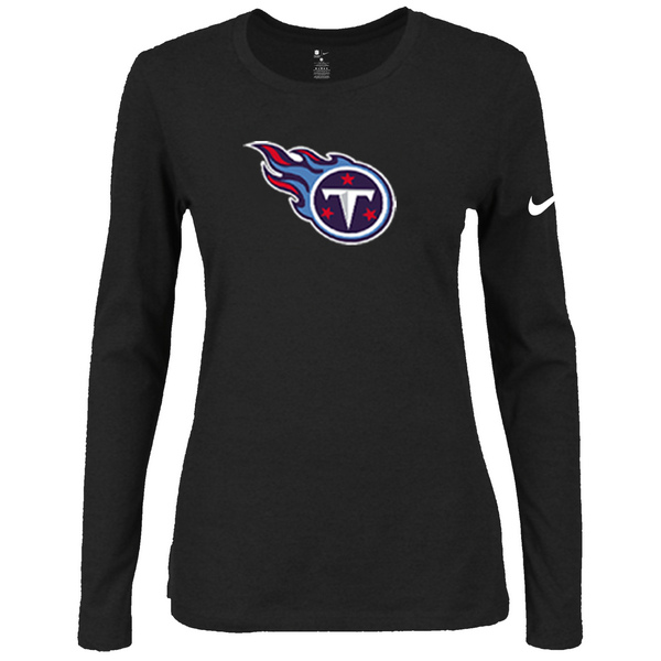 Nike Tennessee Titans Womens Of The City Long Sleeve Tri-Blend T-Shirt - Black
