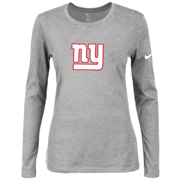 Nike New York Giants Womens Of The City Long Sleeve Tri-Blend T-Shirt - L.Grey