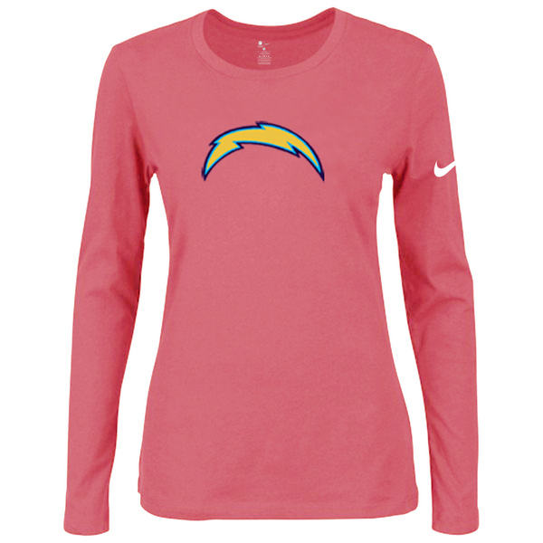 Nike San Diego Charger Womens Of The City Long Sleeve Tri-Blend T-Shirt - Pink