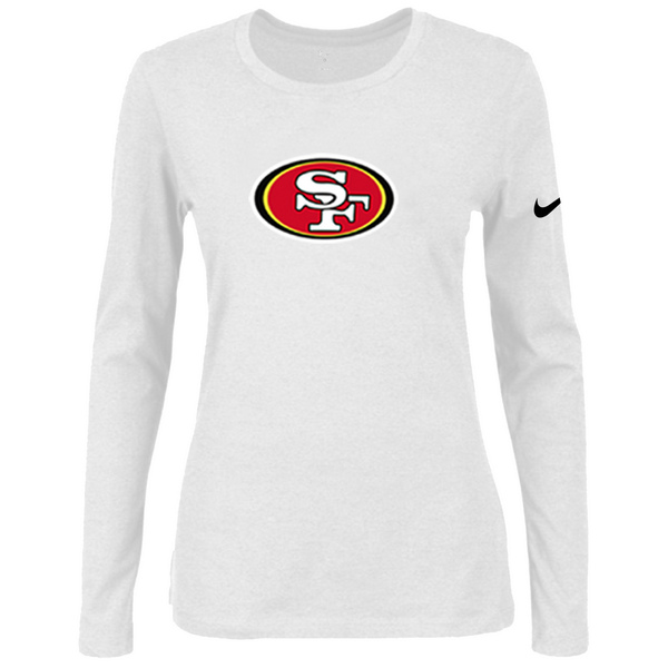 Nike San Francisco 49ers Womens Of The City Long Sleeve Tri-Blend T-Shirt - White