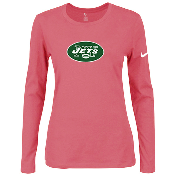 Nike New York Jets Womens Of The City Long Sleeve Tri-Blend T-Shirt - Pink