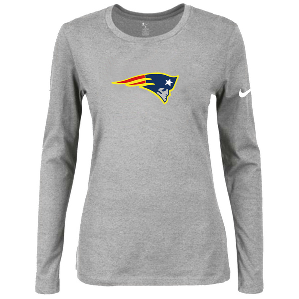 Nike New England Patriots Womens Of The City Long Sleeve Tri-Blend T-Shirt - L.Grey 2