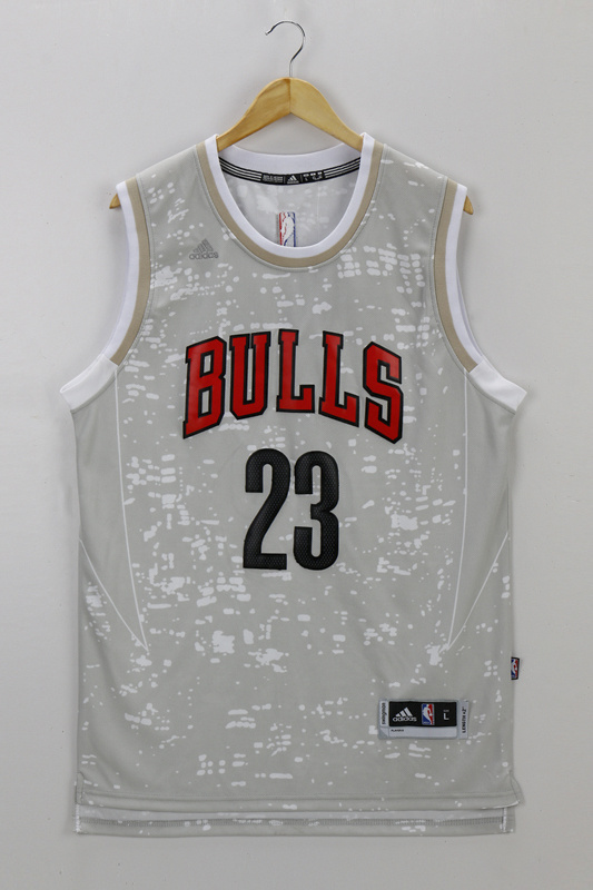 NBA Chicago Bulls #23 Jordan City Lights White Jersey