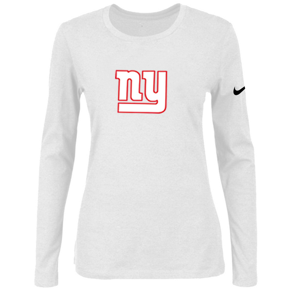 Nike New York Giants Womens Of The City Long Sleeve Tri-Blend T-Shirt - White