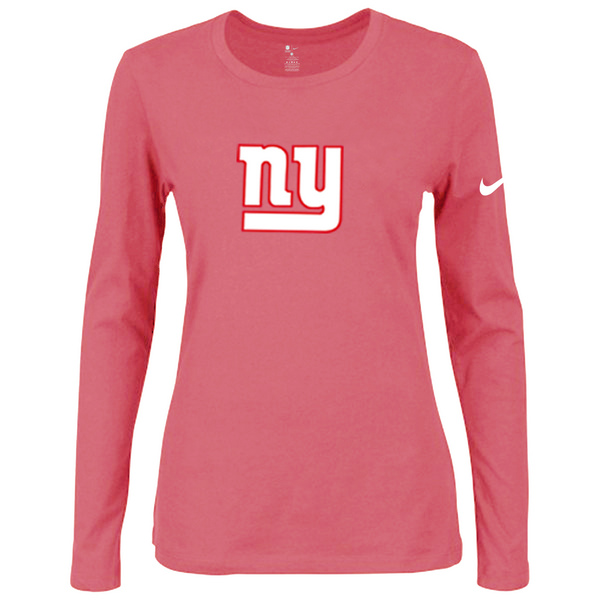 Nike New York Giants Womens Of The City Long Sleeve Tri-Blend T-Shirt - Pink