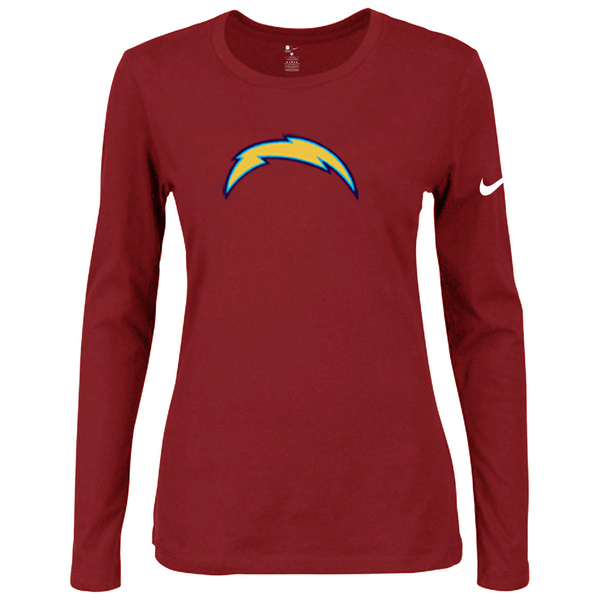 Nike San Diego Charger Womens Of The City Long Sleeve Tri-Blend T-Shirt - Red