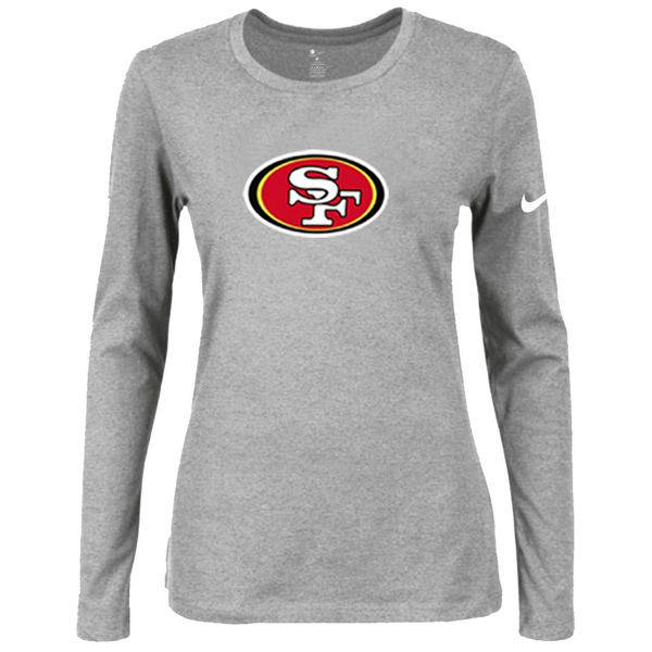 Nike San Francisco 49ers Womens Of The City Long Sleeve Tri-Blend T-Shirt - L.Grey