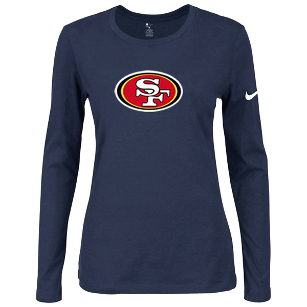 Nike San Francisco 49ers Womens Of The City Long Sleeve Tri-Blend T-Shirt - D.Blue