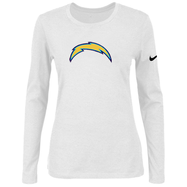 Nike San Diego Charger Womens Of The City Long Sleeve Tri-Blend T-Shirt - White