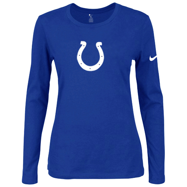 Nike Indianapolis Colts Womens Of The City Long Sleeve Tri-Blend T-Shirt - Blue