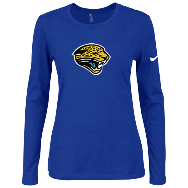 Nike Jacksonville Jaguars  Womens Of The City Long Sleeve Tri-Blend T-Shirt - Blue
