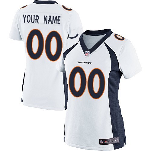 Nike Denver Broncos Customized White Women Jersey