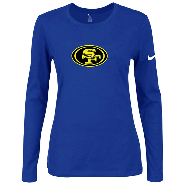 Nike San Francisco 49ers Womens Of The City Long Sleeve Tri-Blend T-Shirt - Blue 2