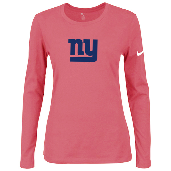 Nike New York Giants Womens Of The City Long Sleeve Tri-Blend T-Shirt - Pink 2