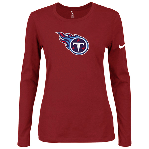 Nike Tennessee Titans Womens Of The City Long Sleeve Tri-Blend T-Shirt - Red