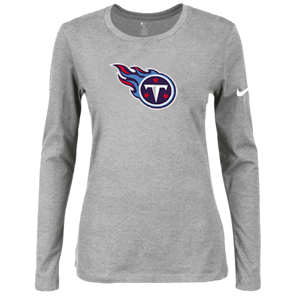 Nike Tennessee Titans Womens Of The City Long Sleeve Tri-Blend T-Shirt - L.Grey
