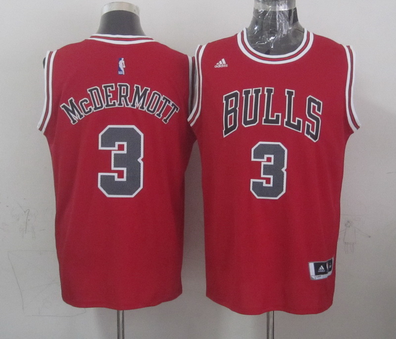 NBA Chicago Bulls #3 McDermott Red Color Jersey